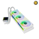 XPG LEVANTE II 360 White All-in-One CPU Liquid Cooler — Dual-Chamber Pump with Non-Conductive Coolant, Infinity Mirror ARGB Lighting, Pre-Installed 3x 120mm Hydraulic Bearing Fans, Supports Intel LGA 1851/1700 & AMD AM5/AM4 XPG LEVANTE II 360 White All-in-One CPU Liquid Cooler — Dual-Chamber Pump with Non-Conductive Coolant, Infinity Mirror ARGB Lighting, Pre-Installed 3x 120mm Hydraulic Bearing Fans, Supports Intel LGA 1851/1700 & AMD AM5/AM4