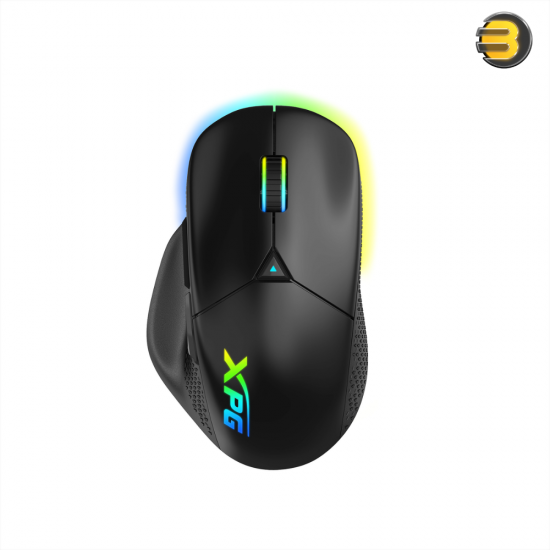 XPG ALPHA Wireless Gaming Mouse - Tri-Mode Connectivity (2.4G, Bluetooth 5.1, Wired USB-C) - PAW 3335 Sensor - 16,000 DPI Adjustable (via PRIME) - Up to 60 Hours Battery Life - OMRON 60M Click Switches - RGB Lighting - Lightweight 98g - Windows Compatible