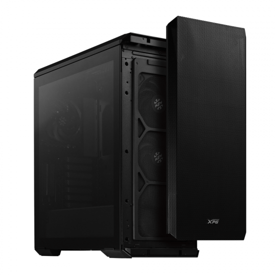 XPG Defender Mid-Tower ATX MESH Front Panel Efficient Airflow Tempered Glass PC Case Black