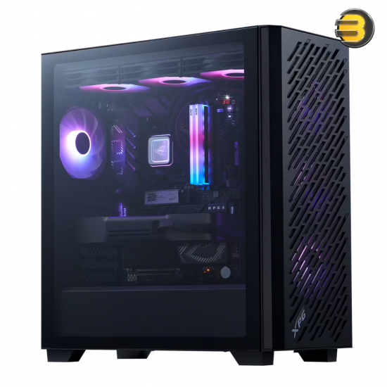 XPG VALOR AIR PRO Mid-Tower Chassis (Black) – ATX / E-ATX Compatible, 4 mm Tempered Glass Side Panel, Pre-Installed 4×120 mm ARGB Fans, Supports GPU Up To 400 mm & Radiators Up To 360 mm, USB-C & USB-A Front I/O XPG VALOR AIR PRO Mid-Tower Chassis (Black) – ATX / E-ATX Compatible, 4 mm Tempered Glass Side Panel, Pre-Installed 4×120 mm ARGB Fans, Supports GPU Up To 400 mm & Radiators Up To 360 mm, USB-C & USB-A Front I/O
