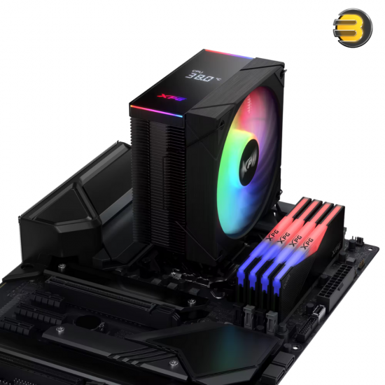 XPG MAESTRO PLUS 42SA CPU Air Cooler – 220 W TDP, 4 Heat Pipes, 120 mm ARGB Fan, Digital Info Display, Intel LGA 1851/1700/1200 & AMD AM5/AM4 Support XPG MAESTRO PLUS 42SA CPU Air Cooler – 220 W TDP, 4 Heat Pipes, 120 mm ARGB Fan, Digital Info Display, Intel LGA 1851/1700/1200 & AMD AM5/AM4 Support
