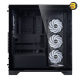 XPG INVADER X Mid-Tower PC Chassis - Tempered Glass Side Panel - 5 x ARGB Fans - Vertical GPU Mounting with PCIe 4.0 Riser - Liquid Cooling Support (360mm Radiator) - ATX/Micro-ATX/Mini-ITX - Black