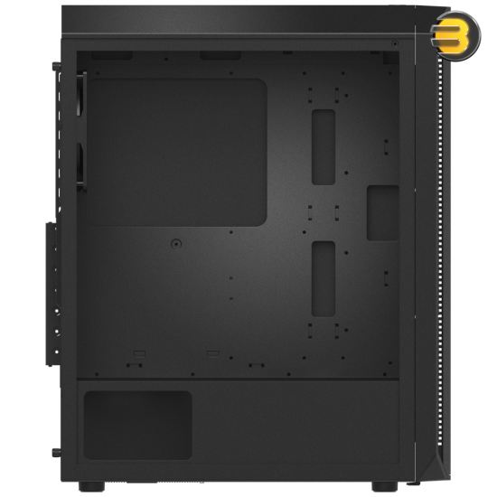 XPG VALOR AIR PLUS Mid-Tower Chassis - Sleek Gaming Case - 3mm Tempered Glass Side Panel - 4 x ARGB Fans - Liquid Cooling Ready (360mm Radiator) - ATX/Micro-ATX/Mini-ITX Support - Black