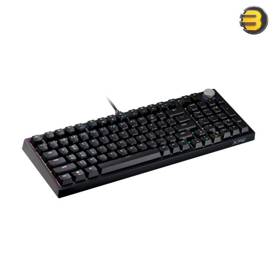 XPG SORCERER Gaming Keyboard - Gasket Mount - XPG Red Mechanical Switches - Per-Key RGB with 10 Preset Effects - 97/98 Keys (ANSI/ISO) - USB-C - Metal Volume Knob - 50M Keystroke Lifecycle - Windows Compatible