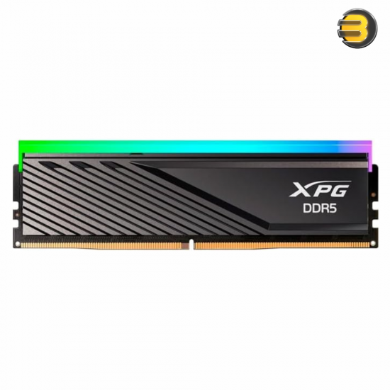 XPG LANCER BLADE RGB 16GB DDR5 6000MHz CL30/CL36 UDIMM — Single Module, Low-Profile Heatsink, RGB Lighting, Intel XMP 3.0 & AMD EXPO, On-Die ECC, PMIC, 1.35-1.4V, 133.35x40x7.86mm, Black XPG LANCER BLADE RGB 16GB DDR5 6000MHz CL30/CL36 UDIMM — Single Module, Low-Profile Heatsink, RGB Lighting, Intel XMP 3.0 & AMD EXPO, On-Die ECC, PMIC, 1.35-1.4V, 133.35x40x7.86mm, Black