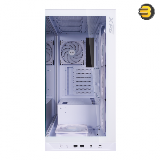 XPG INVADER X BTF MID-TOWER — Reverse-Connector Motherboard Compatibility - Enhanced Cooling - Support Up to 10 Fans - White