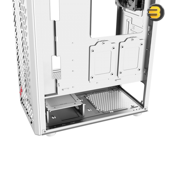 XPG Valor AIR Compact Mid Tower ATX PC Case — Magnetic MESH Front Bezel with Streamline Carving Pattern Design, Removable Dust Filter, 4 x 120 mm Fans Installed - White