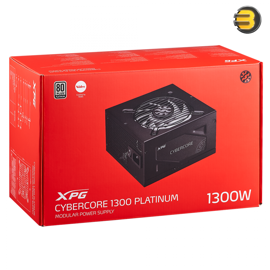 XPG CYBERCORE ATX Modular Power Supply 1300 Watt 80 Plus Platinum Certified 26 Total