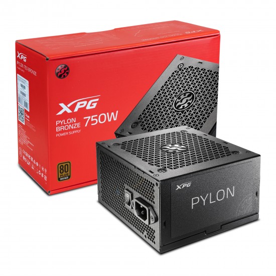 XPG PYLON 750W 80 Plus Bronze Certified 120mm Fluid Dynamic Bearing Fan Power Supply