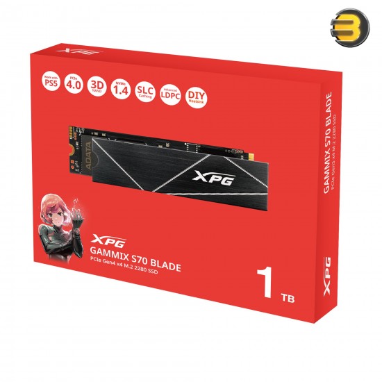 XPG GAMMIX S70 BLADE 1TB PCIe Gen4x4 M.2 2280 SSD