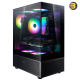 XPG INVADER X Mini Mid-Tower Chassis - Compact Gaming Case - 4mm Tempered Glass Side Panel - 5 x ARGB Fans - Liquid Cooling Support (240mm Radiator) - Vertical GPU Mounting - ATX/Micro-ATX/Mini-ITX Support - Black