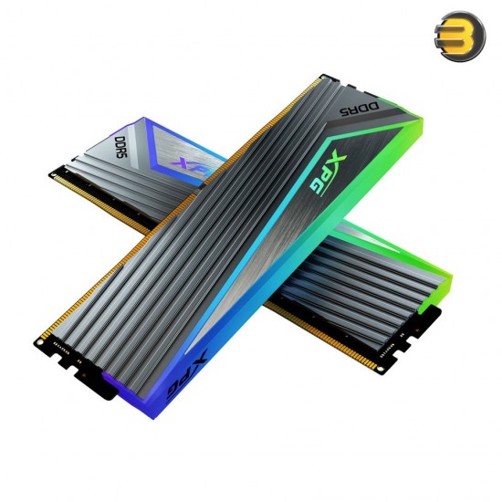 XPG CASTER 32GB (2x16GB) 6000 MHz CL40-40-40 RGB DDR5 Desktop Memory, RGB  Tungsten Grey Heatsink - 2PK PMIC + ECC - Intel XMP 3.0 Compatible