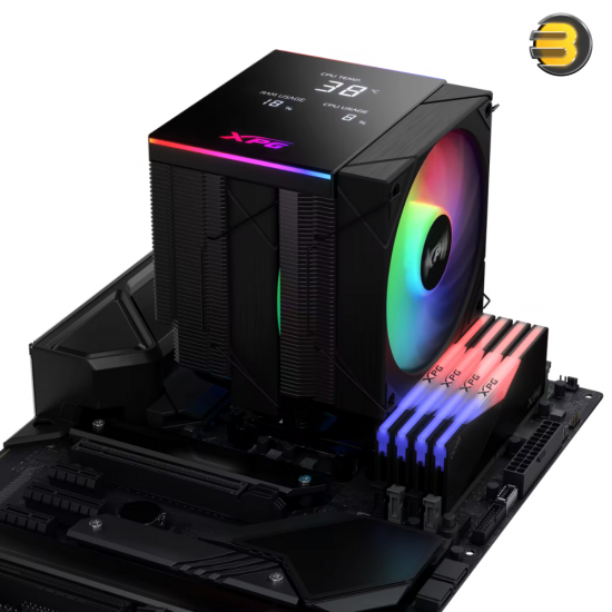 XPG MAESTRO PLUS 62DA CPU Air Cooler – 250W TDP Dual-Tower Design, 6 Heat Pipes, 120mm ARGB Fan & Digital Status Panel, Intel LGA 1851/1700/1200 & AMD AM5/AM4 Support XPG MAESTRO PLUS 62DA CPU Air Cooler – 250W TDP Dual-Tower Design, 6 Heat Pipes, 120mm ARGB Fan & Digital Status Panel, Intel LGA 1851/1700/1200 & AMD AM5/AM4 Support