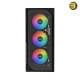 Xander Velox II TG/Mesh mid tower PC case with high-airflow mesh front panel, tempered glass side, 4 pre-installed ARGB fans and 700W 80 Plus White PSU