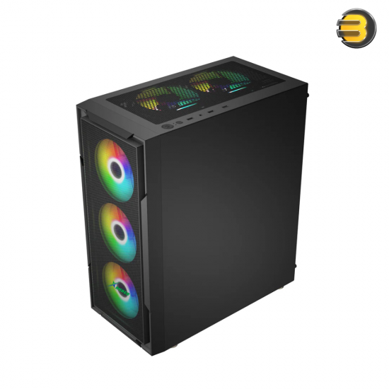Xander Hulk 4 ARGB Fans Mesh Mid Tower Gaming Case With 600W 80+ PSU Black — Supports E-ATX/ATX/Micro-ATX/Mini-ITX Motherboards, Tempered Glass Side Panel, 7 Expansion Slots, 1 Removable HDD Cage, 2.5 SSD & 3.5 HDD Bays, High Airflow Mesh Front Xander Hulk 4 ARGB Fans Mesh Mid Tower Gaming Case With 600W 80+ PSU Black — Supports E-ATX/ATX/Micro-ATX/Mini-ITX Motherboards, Tempered Glass Side Panel, 7 Expansion Slots, 1 Removable HDD Cage, 2.5 SSD & 3.5 HDD Bays, High Airflow Mesh Front