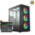 Xander Hulk 4 ARGB Fans Mesh Mid Tower Gaming Case With 600W 80+ PSU Black —  Supports E-ATX/ATX/Micro-ATX/Mini-ITX Motherboards, Tempered Glass Side Panel