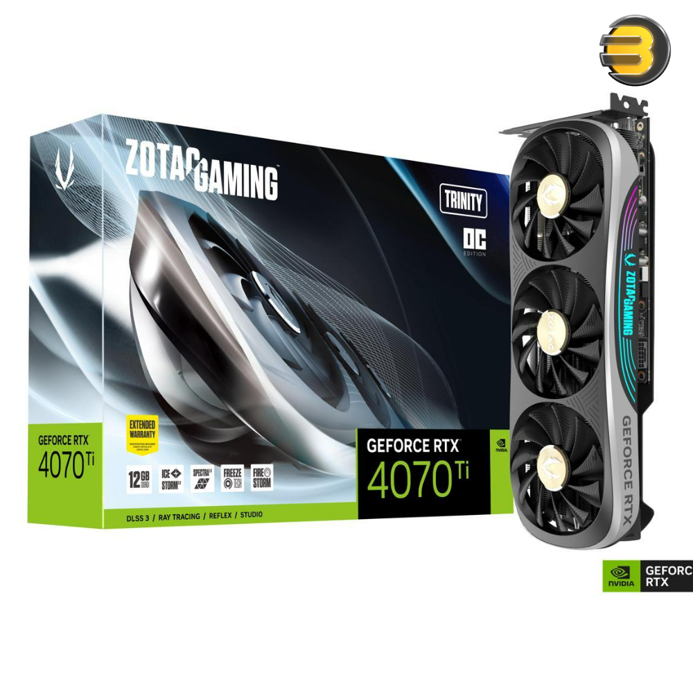 ZOTAC GAMING RTX 4070 Ti Trinity OC LSS 3 12GB GDDR6X 192-bit 21