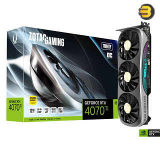 ZOTAC GAMING RTX 4070 Ti Trinity OC LSS 3 12GB GDDR6X 192-bit 21 Gbps PCIE 4.0 Gaming Graphics Card, IceStorm 2.0 Advanced Cooling, SPECTRA 2.0 RGB Lighting
