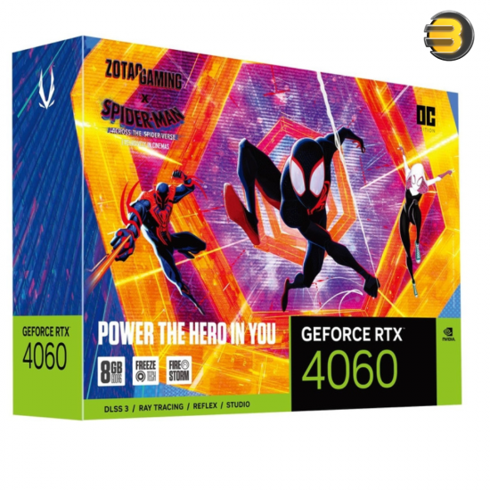 ZOTAC RTX 4060 8GB Twin Edge GAMING OC SPIDER-MAN — Across the Spider-Verse Bundle