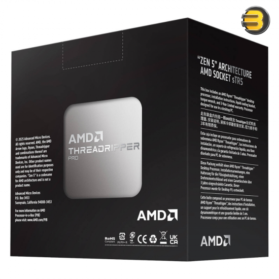 AMD Ryzen Threadripper PRO 9985WX 64-Core / 128-Thread Workstation Processor – up to 5.4GHz Boost, 256MB Cache, sTR5 Socket