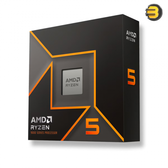 AMD Ryzen 5 9500F Desktop Processor – 6-Core/12-Thread, up to 5 GHz, 32MB L3 Cache, AM5 Socket, Zen 5 Architecture, 65W TDP, No Integrated Graphics