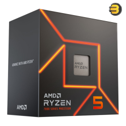 AMD Ryzen 5 7600 Processor — AM5, Zen 4, 6 Core, 12 Thread, 3.8GHz, 5.1GHz Turbo, 32MB Cache, PCIe 5.0, 65W, CPU