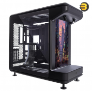 Cooler Master MasterFrame 360 Stage LCD Mid-Tower PC Case – 15.6" FHD Display & 360° Glass