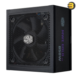 Cooler Master MWE Gold 850 V3 ATX 3.1 Power Supply – 850W, 80 PLUS Gold, Fully Modular, PCIe 5.1 / 12V-2×6 Ready