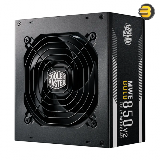 Cooler Master MWE Gold 850 V2 ATX 3.0 — 750W - 80+ Gold -  Japanese capacitors  - Fully Modular - A 90-degree 12VHPWR adapter cable