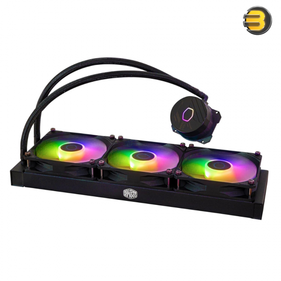 Cooler Master MasterLiquid 360L Core ARGB CPU Liquid Cooler - Dual Chamber Gen S Pump, Superior Radiator and 120 mm ARGB Fans, LGA 1700 and AM5 Brackets - Black