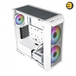 Cooler Master HAF 500 High Airflow ATX Mid-Tower with Mesh Front Panel White