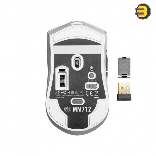 Cooler Master MM712 Ultra Lightweight Gaming Mouse – 16,000 DPI, PixArt Sensor, Honeycomb Shell, RGB Lighting, PTFE Feet – White Cooler Master MM712 Ultra Lightweight Gaming Mouse – 16,000 DPI, PixArt Sensor, Honeycomb Shell, RGB Lighting, PTFE Feet – White