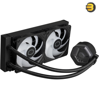Cooler Master MasterLiquid Atmos 240 Black CPU Liquid Cooler - AIO Water Cooling System, Dual Chamber Pump, Pre-Installed Sickleflow 120 Edge Fans, Addressable Gen 2 RGB, LGA1700 & AM5 Brackets Cooler Master MasterLiquid Atmos 240 Black CPU Liquid Cooler - AIO Water Cooling System, Dual Chamber Pump, Pre-Installed Sickleflow 120 Edge Fans, Addressable Gen 2 RGB, LGA1700 & AM5 Brackets