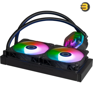 Cooler Master MasterLiquid Atmos 240 Black CPU Liquid Cooler - AIO Water Cooling System, Dual Chamber Pump, Pre-Installed Sickleflow 120 Edge Fans, Addressable Gen 2 RGB, LGA1700 & AM5 Brackets Cooler Master MasterLiquid Atmos 240 Black CPU Liquid Cooler - AIO Water Cooling System, Dual Chamber Pump, Pre-Installed Sickleflow 120 Edge Fans, Addressable Gen 2 RGB, LGA1700 & AM5 Brackets