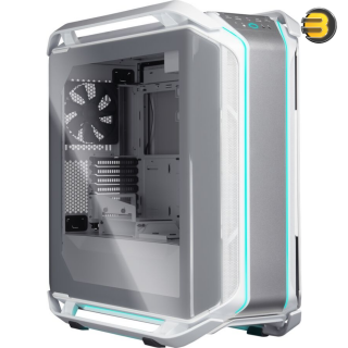 Cooler Master COSMOS C700M White with PCI Vertical Gen 4, ARGB Lighting, Aluminum Panels, a Riser Cable, and Curved Tempered Glass Cooler Master COSMOS C700M White with PCI Vertical Gen 4, ARGB Lighting, Aluminum Panels, a Riser Cable, and Curved Tempered Glass