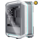 Cooler Master COSMOS C700M White with PCI Vertical Gen 4, ARGB Lighting, Aluminum Panels, a Riser Cable, and Curved Tempered Glass