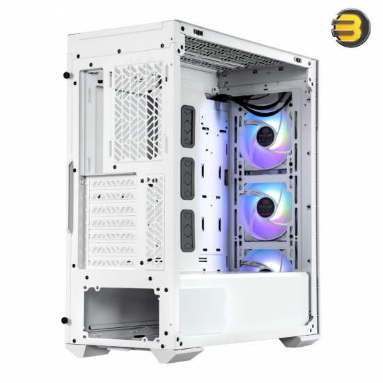 Cooler Master MasterBox TD500 Mesh V2 - E-ATX Mid-Tower PC Case with Tessellated Mesh, 3 x 120mm Pre-Installed ARGB Fans, Removable Top Panel, Tempered Glass Side Panel, USB Type-C 10Gbps - White