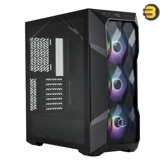 Cooler Master MasterBox TD500 Mesh V2 - E-ATX Mid-Tower PC Case with Tessellated Mesh, 3 x 120mm Pre-Installed ARGB Fans, Removable Top Panel, Tempered Glass Side Panel, USB Type-C 10Gbps - Black