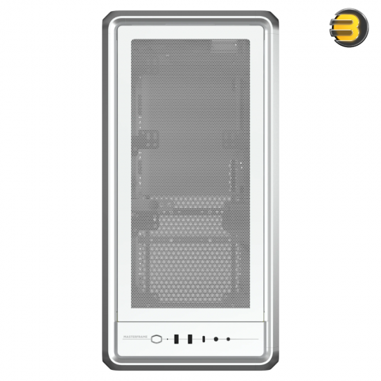 Cooler Master MasterFrame 600 Mesh Mid-Tower PC Case Silver Cooler Master MasterFrame 600 Mesh mid-tower PC case in Silver with FreeForm 2.0 exo-structure, tempered glass/aluminum interchangeable panels, 200mm ARGB fans and USB Type-C I/O