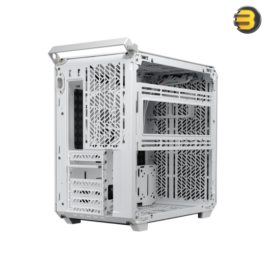 Cooler Master Qube 500 Flatpack - Mid-Tower ATX PC Case, Fully Modular, 1 x 120 mm Pre-installed SF Black Rear Fan, Vertical GPU Mount, Supports EATX Motherboard & Dual 280 mm Radiators - White