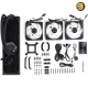 Cooler Master MasterLiquid Atmos 360 Black CPU Liquid Cooler - AIO Water Cooling System, Dual Chamber Pump, Pre-Installed Sickleflow 120 Edge Fans, Addressable Gen 2 RGB, LGA1700 & AM5 Brackets