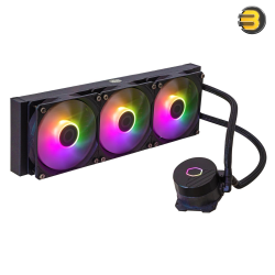 Cooler Master MasterLiquid 360L Core ARGB CPU Liquid Cooler - Dual Chamber Gen S Pump, Superior Radiator and 120 mm ARGB Fans, LGA 1700 and AM5 Brackets - Black