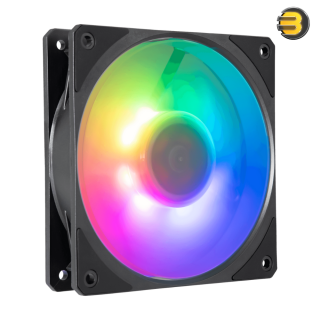 Cooler Master Mobius 120P ARGB High Performance Interconnecting Ring Blade Fan, PWM 2400rpm, Loop Dynamic Bearing, ARGB Customizable LEDs for PC Case, Liquid and Air Cooler