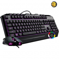 Cooler Master Devastator 3 Plus Gaming Keyboard & Mouse Combo — 7 Color LED Backlit Mem Keyboard, Dedicated Multimedia Keys, Wrist Rest, MM110 Gaming Mouse