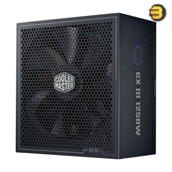 Cooler Master GX III Gold 1250 1250W — 80 Plus Gold certified , ATX 3.0 suppor,  a 90-degree 12VHPWR cable, silent thermal performance, Fully modular - MPX-C503-AFAG