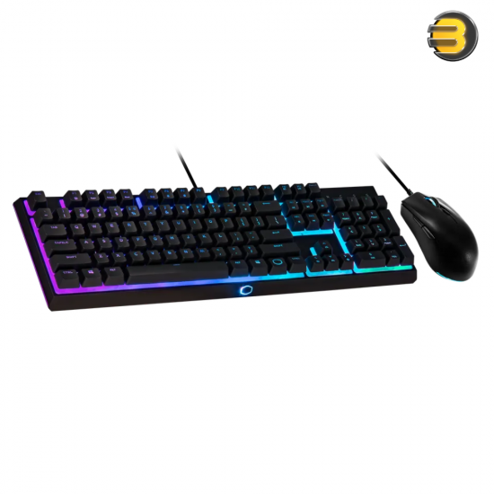 Cooler Master MS111 Gaming Keyboard & Mouse Combo Bundle — Mem-chanical Keyboard Switch, 50M+ Lifespan, Omron 10M, 3500 DPI Mouse with Optical Sensor