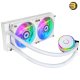 Cooler Master MasterLiquid PL240 FLUX Series 240mm AIO CPU Liquid Cooler White, Dual Chamber Pump, Enlarged Copper Base, ARGB PL-Flux 120mm Fans for AMD Ryzen/Intel 1700/1200/115X