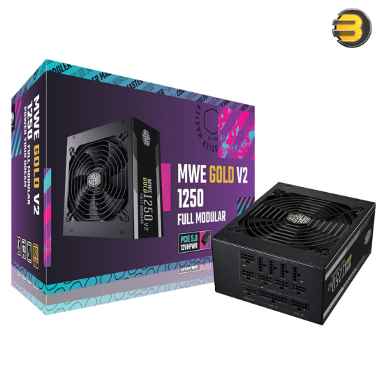 Cooler Master MWE Gold 1250 V2 ATX 3.0 — 1250W - 80+ Gold - Japanese capacitors - Fully Modular