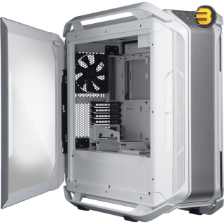 Cooler Master COSMOS C700M White with PCI Vertical Gen 4, ARGB Lighting, Aluminum Panels, a Riser Cable, and Curved Tempered Glass Cooler Master COSMOS C700M White with PCI Vertical Gen 4, ARGB Lighting, Aluminum Panels, a Riser Cable, and Curved Tempered Glass