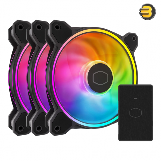 Cooler Master MasterFan MF120 Halo² 3-in-1 Cooler Master MasterFan MF120 Halo² 3-in-1 – Dual Loop ARGB Fans